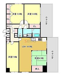 エル三津屋 4LDKの間取図画像