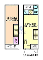 大阪府豊中市箕輪2丁目（賃貸テラスハウス1LDK・2階・40.00㎡） その2