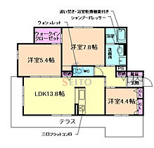 大阪府豊中市東豊中町5丁目（賃貸マンション3LDK・1階・75.88㎡） その2