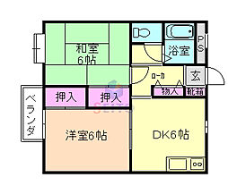 けらっぽ 2DKの間取図画像