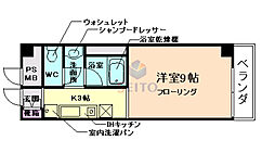 ラピス 1Kの間取図画像
