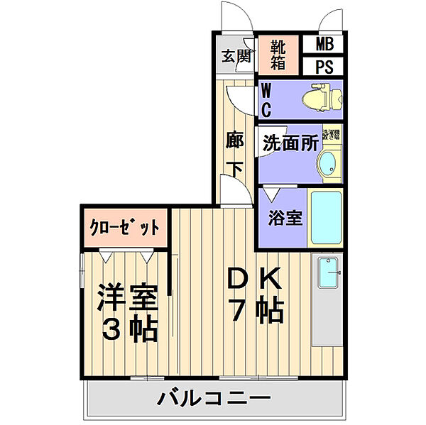 プロムナードI ｜茨城県つくば市東平塚(賃貸アパート1DK・1階・30.35㎡)の写真 その6