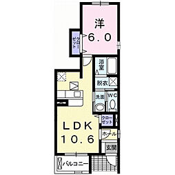 ボヌール・シュプレームA 1LDKの間取図画像