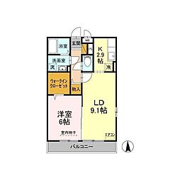エミネンスMB 1LDKの間取図画像