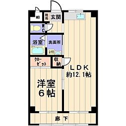 中山ビル 1LDKの間取図画像
