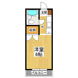 メゾン藤・花畑 ワンルームの間取図画像