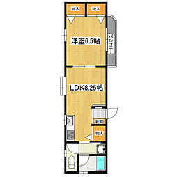 チェリーヒル25 1LDKの間取図画像