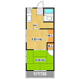 コーポ山進 2DKの間取図画像