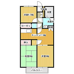 サマックス・サンセールA 3DKの間取図画像