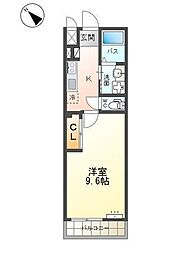 Le Yusei 1Kの間取図画像