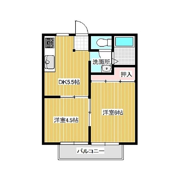 プチプルハイム B202｜茨城県龍ケ崎市平台2丁目(賃貸アパート2DK・2階・36.47㎡)の写真 その2