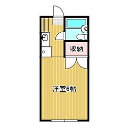 佐貫ビル 1Kの間取図画像