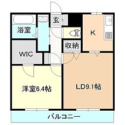 エクセルコート 1LDKの間取図画像