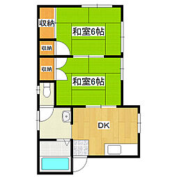 第二森下京葉コーポ 2DKの間取図画像