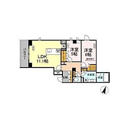 プライム フォレスト 百合ケ丘 2LDKの間取図画像