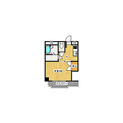 グランデール・取手 1Kの間取図画像