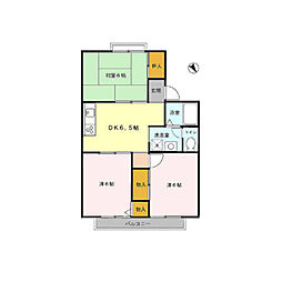 アネックス戸頭A 3DKの間取図画像