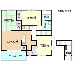 リヴェール絹の台A 3LDKの間取図画像