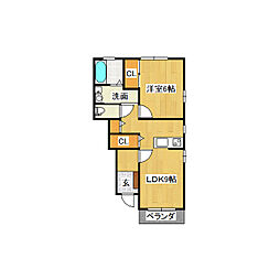 エミネンス 1LDKの間取図画像