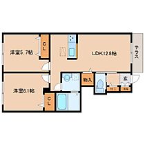 奈良県生駒郡斑鳩町興留1丁目（賃貸アパート2LDK・1階・54.31㎡） その2