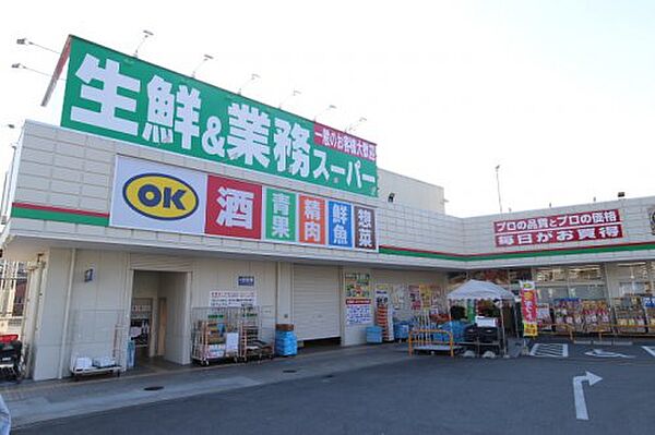 周辺：【スーパー】生鮮&業務スーパー ボトルワールドOK 平群椿井店まで903ｍ