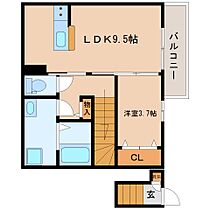 メゾンドソレイユ  ｜ 奈良県大和郡山市小泉町（賃貸アパート1LDK・2階・42.53㎡） その2