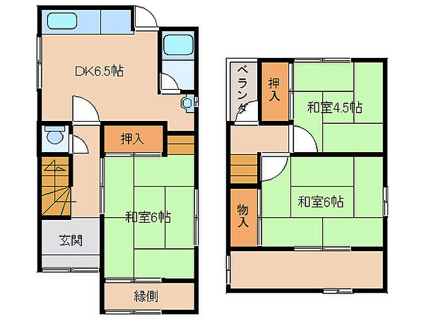 奈良県大和高田市礒野南町(賃貸一戸建3DK・1階・56.71㎡)の写真 その2