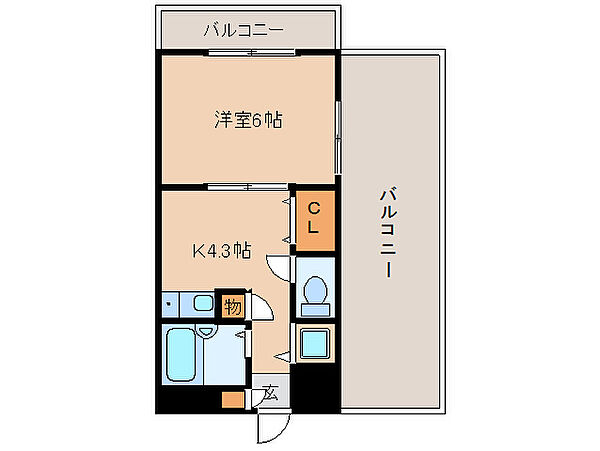 奈良県大和高田市大東町(賃貸マンション1K・3階・24.30㎡)の写真 その2