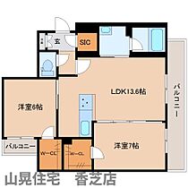 シャーメゾン五位堂 301 ｜ 奈良県香芝市五位堂4丁目（賃貸マンション2LDK・3階・62.27㎡） その2