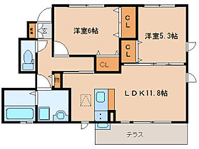 奈良県葛城市尺土（賃貸アパート2LDK・1階・57.53㎡） その2