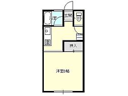 チョコパレス ワンルームの間取図画像