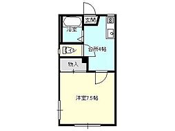 ジョイナスC 1Kの間取図画像