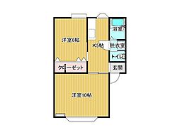 ウイングアベニュー 2Kの間取図画像