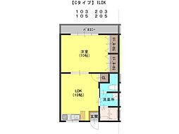 クレインホーム 1LDKの間取図画像