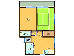 サンハイツYUZAWA2 2Kの間取図画像