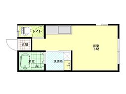 サニーコート稲荷下 ワンルームの間取図画像