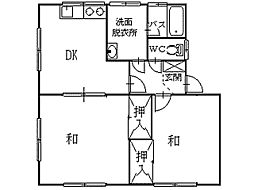 メゾン川口D 2DKの間取図画像
