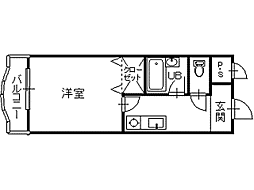 マックスマンション 1Kの間取図画像