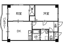 マックスマンション 2LDKの間取図画像