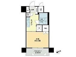 ライオンズマンション盛岡中央通 1Kの間取図画像