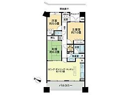 クランズスクエア盛岡アーバンウエスト 3LDKの間取図画像