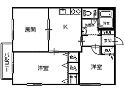 シャーメゾンラフィーネ 3DKの間取図画像