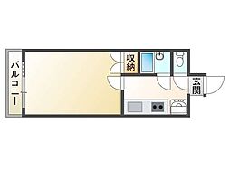 エトワール弘前第2 1Kの間取図画像