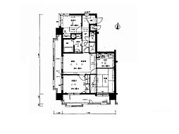 ライオンズマンション住吉町 4Kの間取図画像