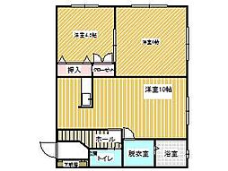 ラヴィ中佃 2LDKの間取図画像