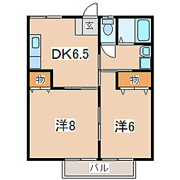 コーポ久保 2DKの間取図画像