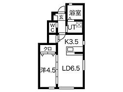 Pierre Homme(ピエール・オム)I 1LDKの間取図画像
