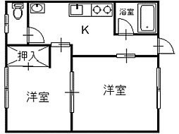 エクセレントB 2Kの間取図画像
