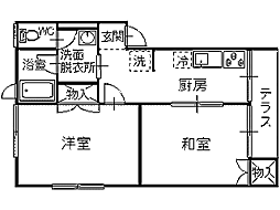 アップルハウス 2Kの間取図画像