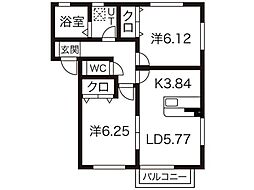 間取図画像 2LDK